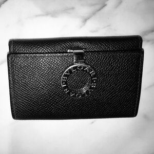 Bvlgari Black Leather Key Holder